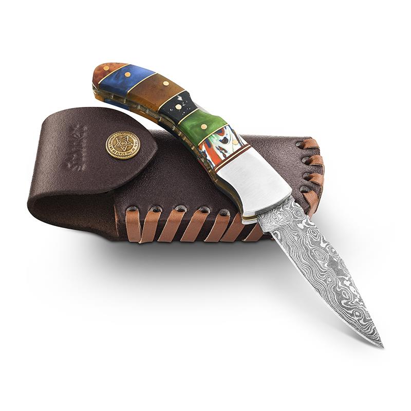 Damascus Folding Knife